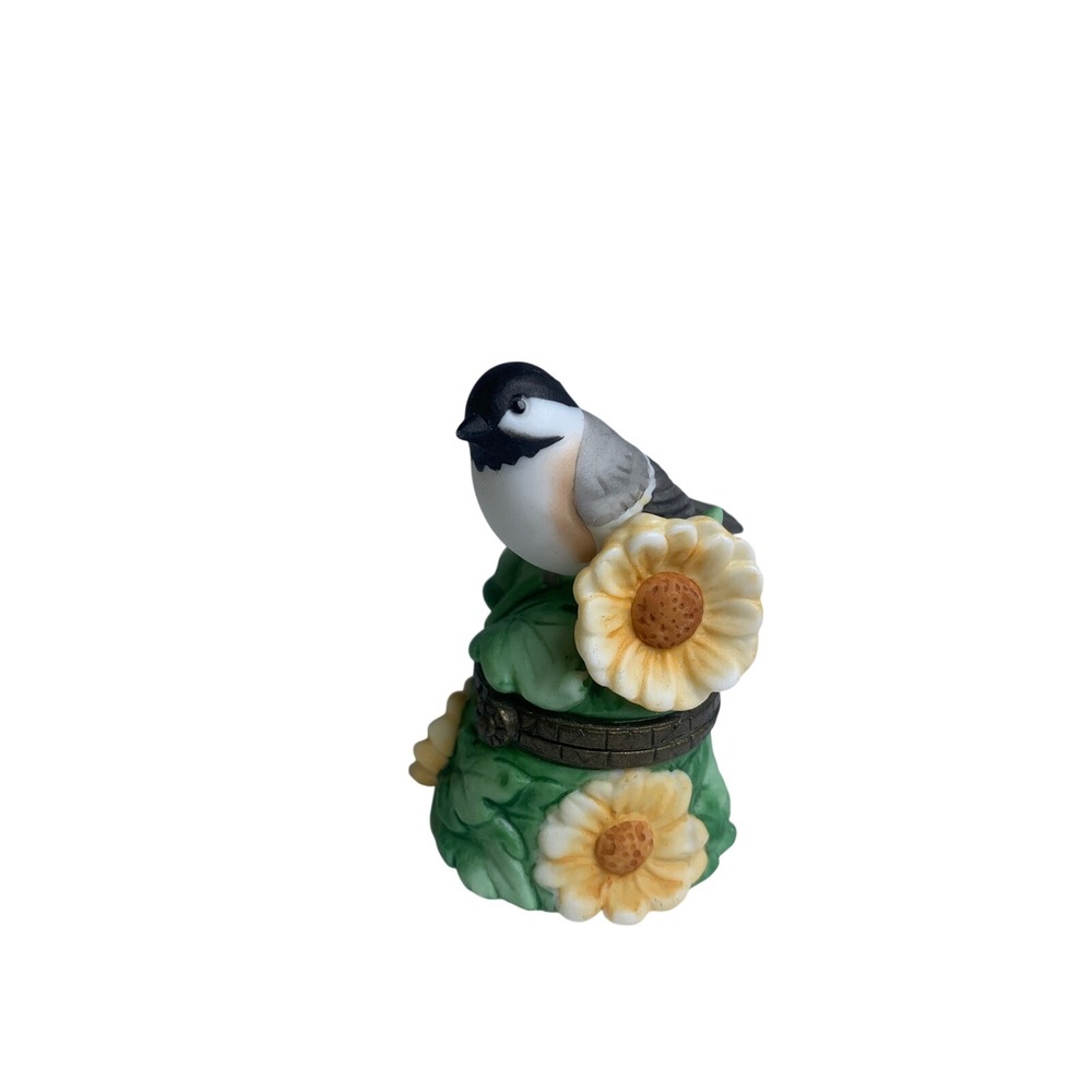 PHB Collection Black-capped Chickadee Porcelain Trinket Box Limited Edition 5000
